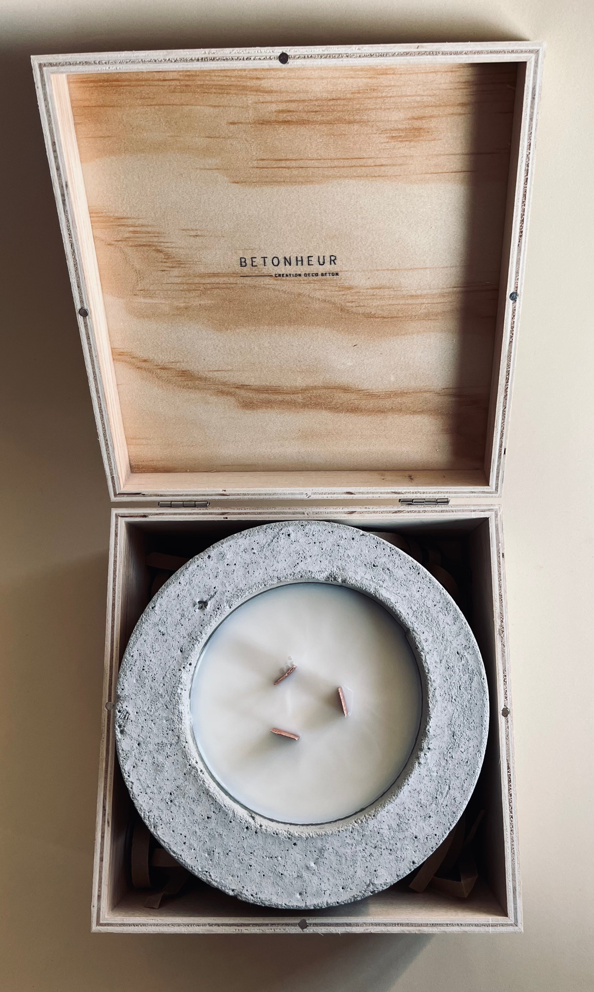 Bougie artisanale XXL pot béton