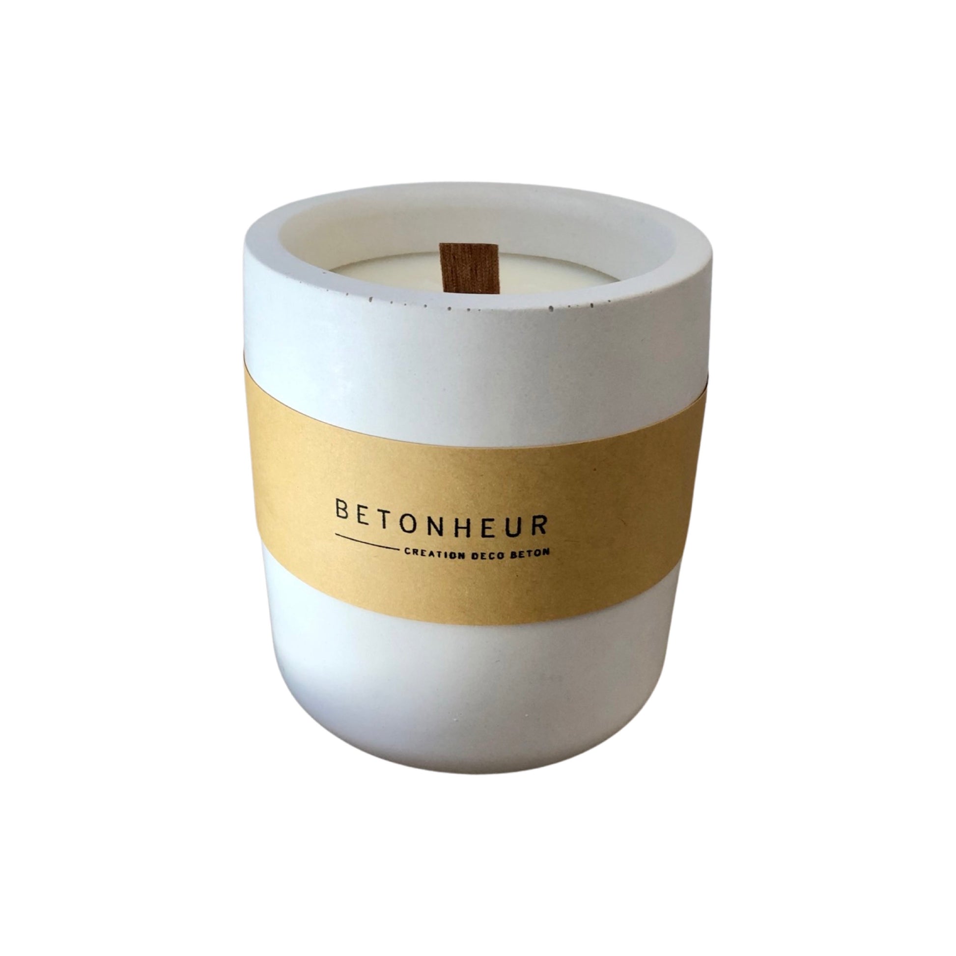 Bougie saint valentin avec message caché je t'aime. bougie pot béton et cire de soja evec perles "je t'aime".