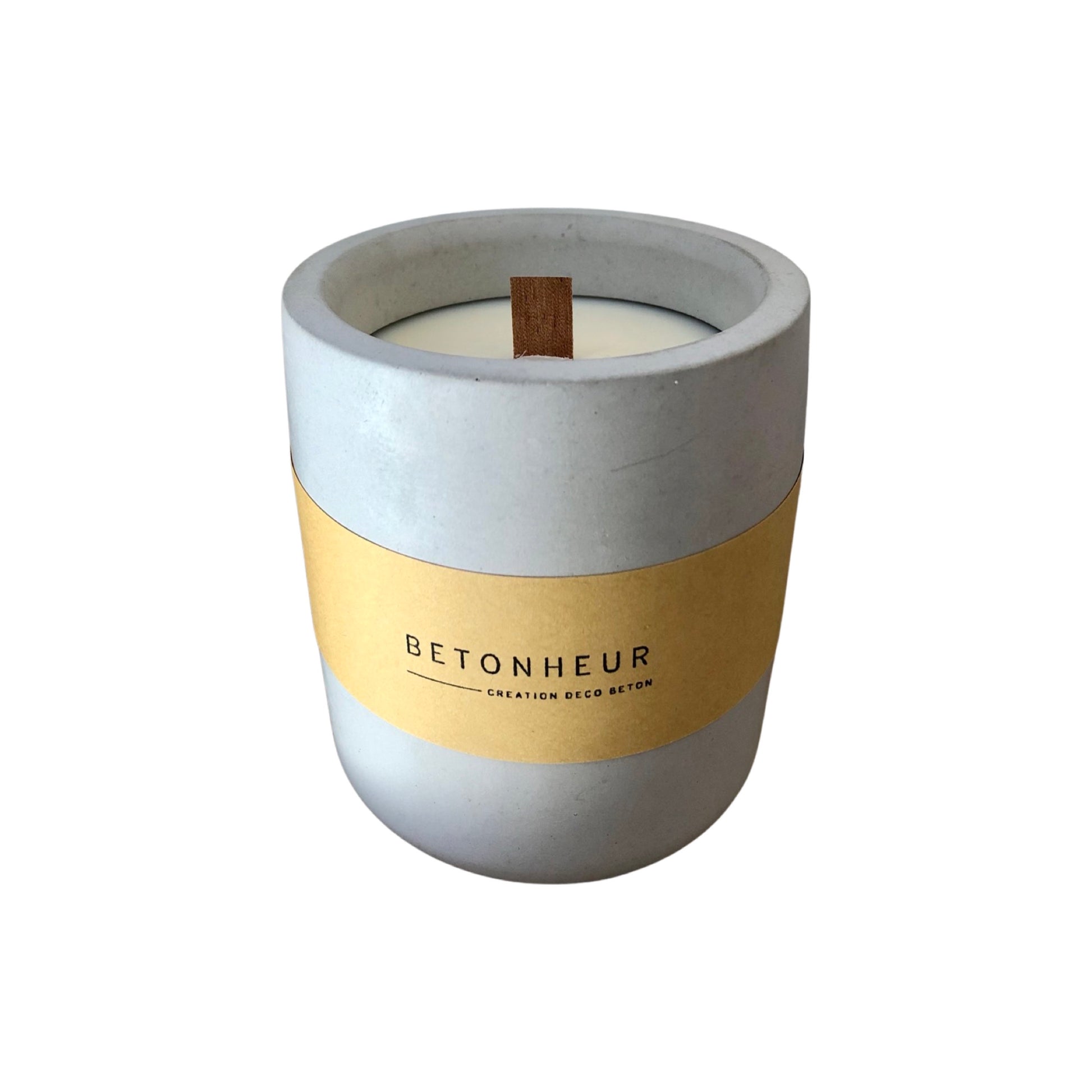 Bougie saint valentin avec message caché je t'aime. bougie pot béton et cire de soja evec perles "je t'aime".