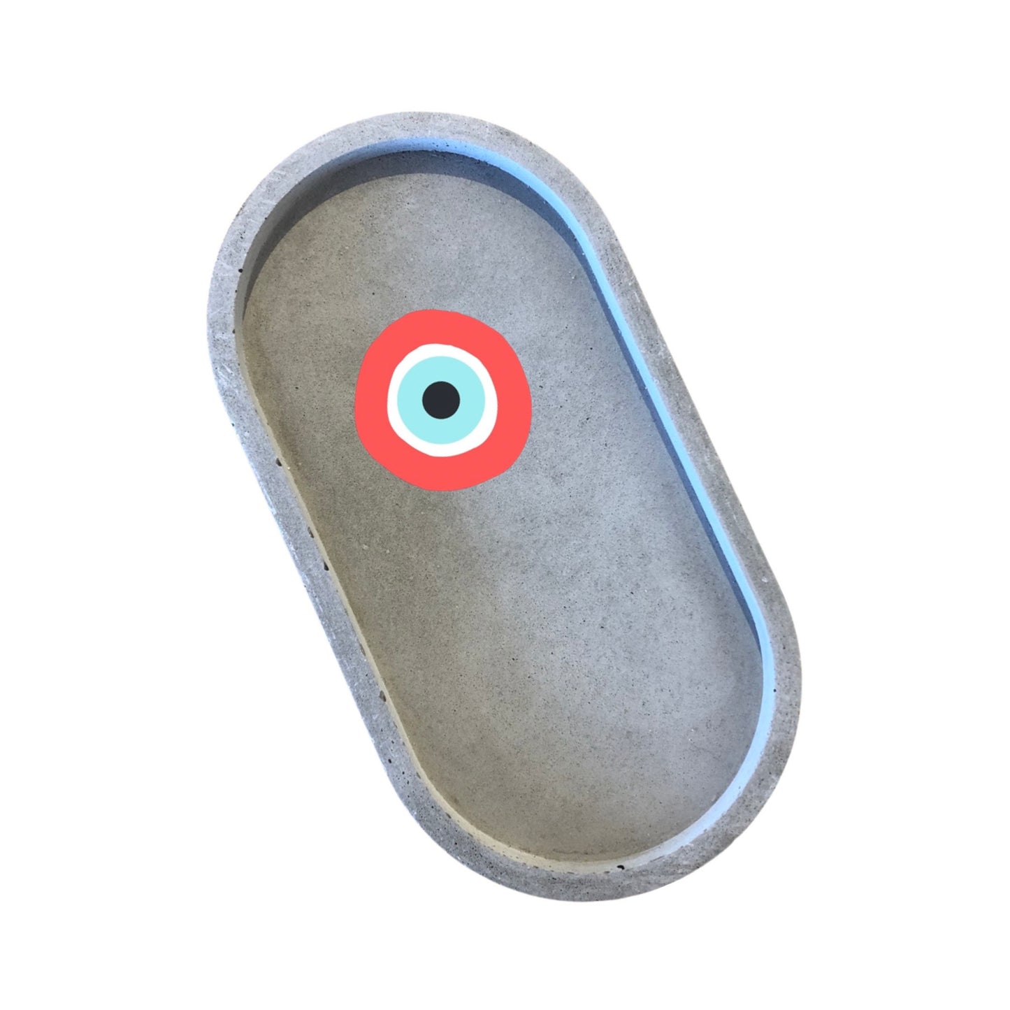 Plateau gris décoratif œil Nazar evil eye