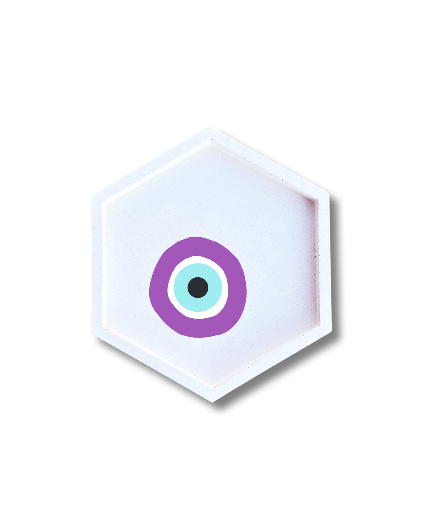 Vide poche blanc œil Nazar evil eye