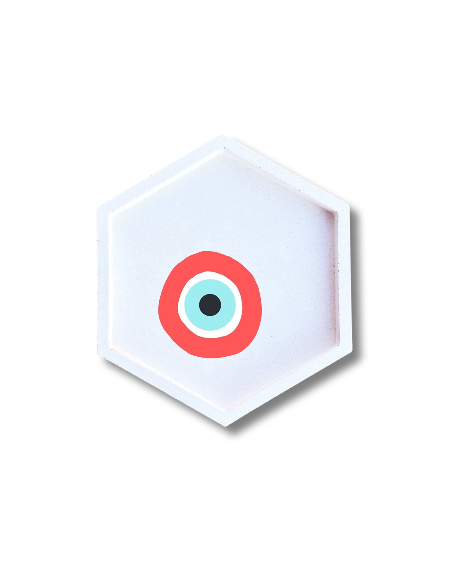 Vide poche blanc œil Nazar evil eye