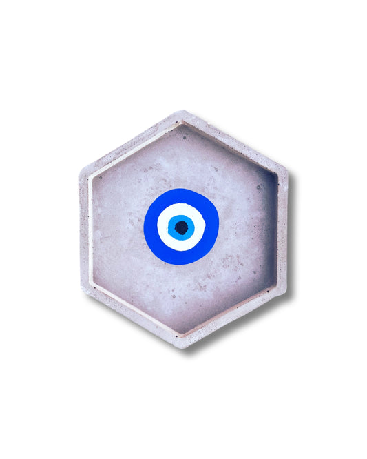 Vide poche gris œil Nazar evil eye