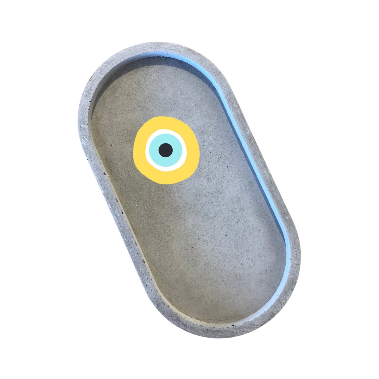 Plateau gris décoratif œil Nazar evil eye