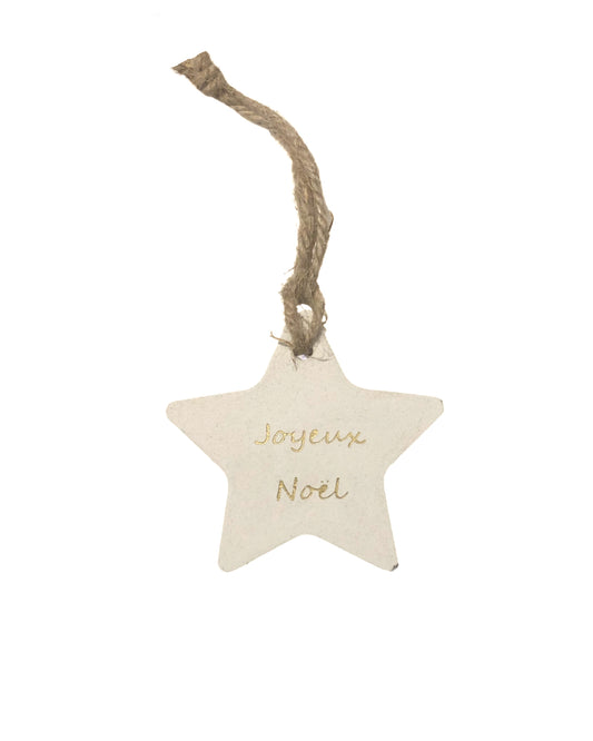 Décoration sapin joyeux noël étoile