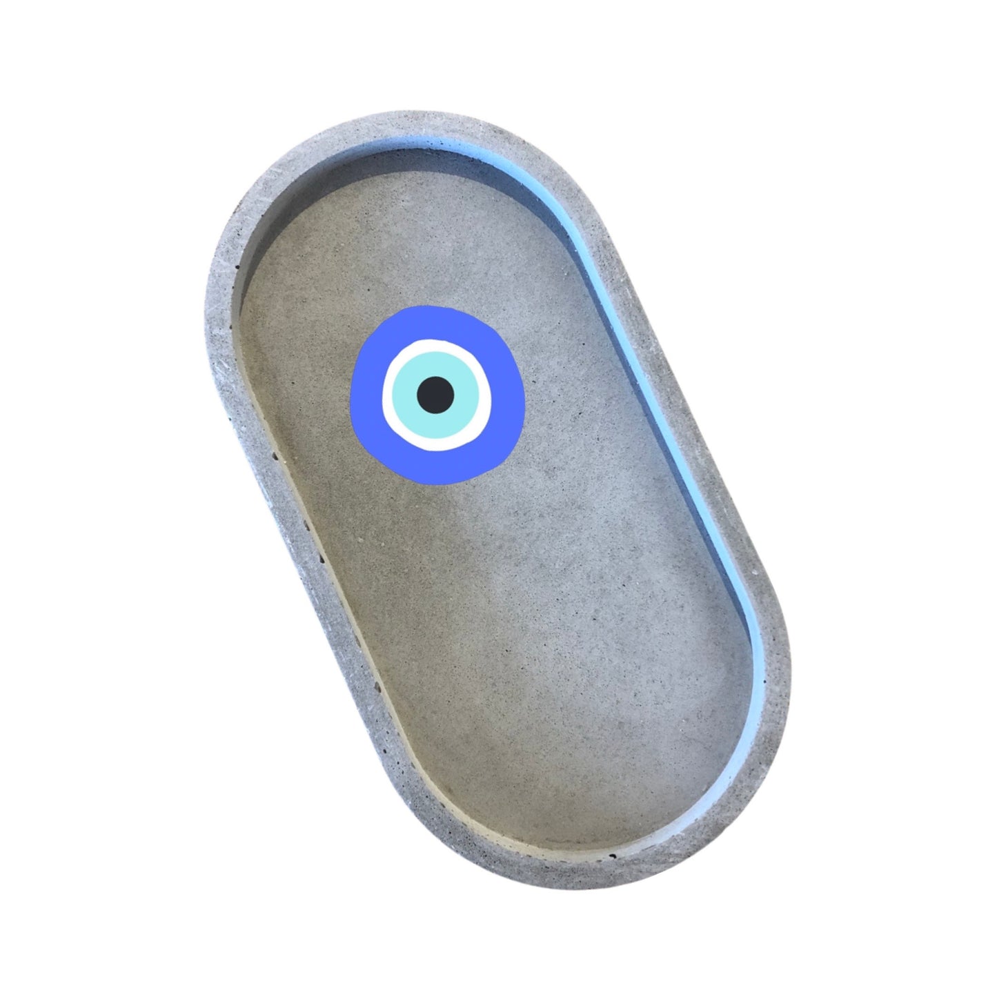 Plateau gris décoratif œil Nazar evil eye