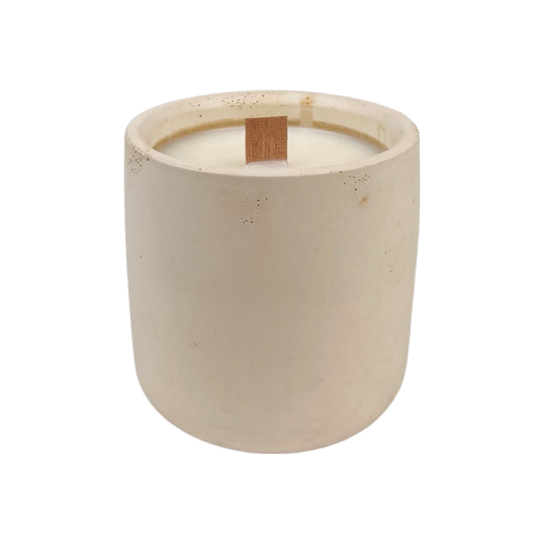 Bougie cire de soja et pot Béton. Fabriqué main en Provence.