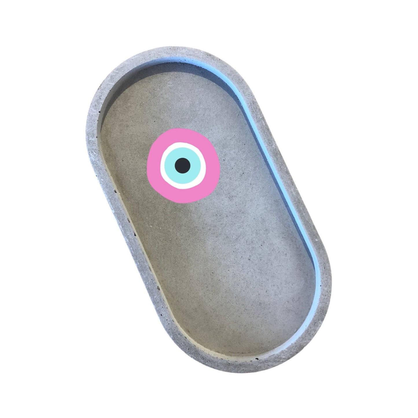 Plateau gris décoratif œil Nazar evil eye