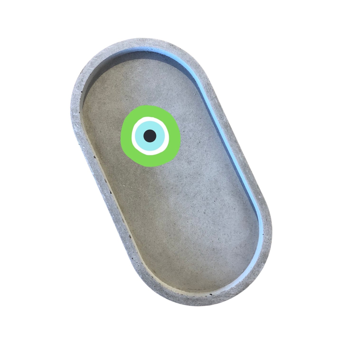 Plateau gris décoratif œil Nazar evil eye