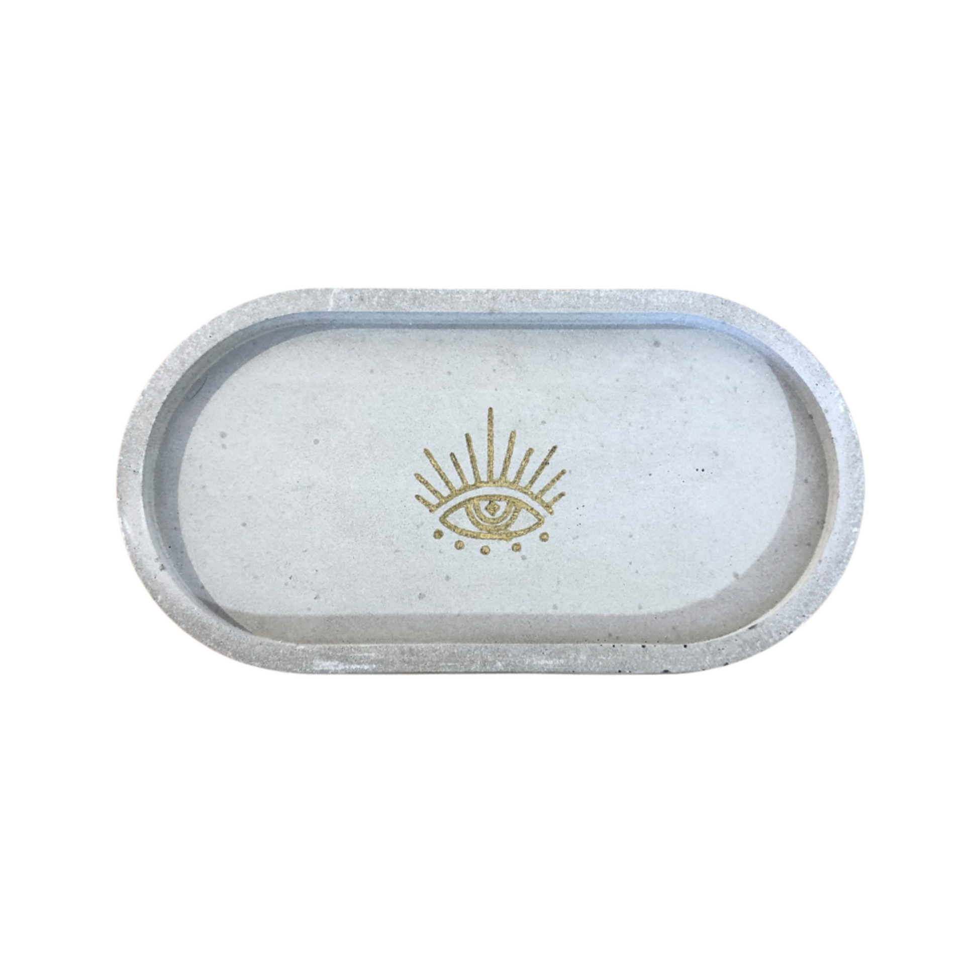 plateau decoratif béton oeil solaire