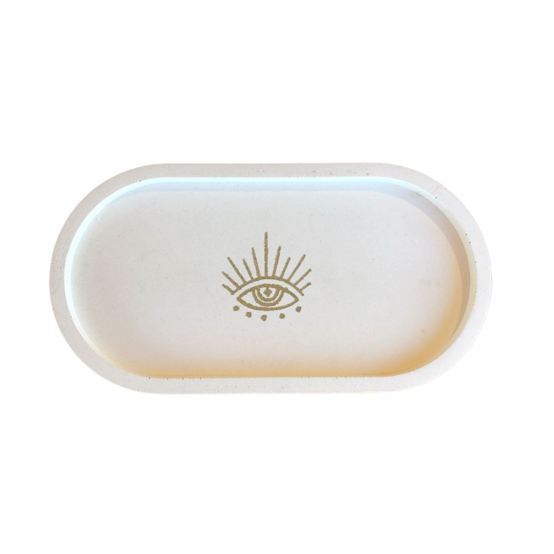 plateau decoratif béton oeil solaire