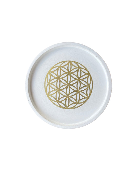 Plateau décoratif fleur de vie