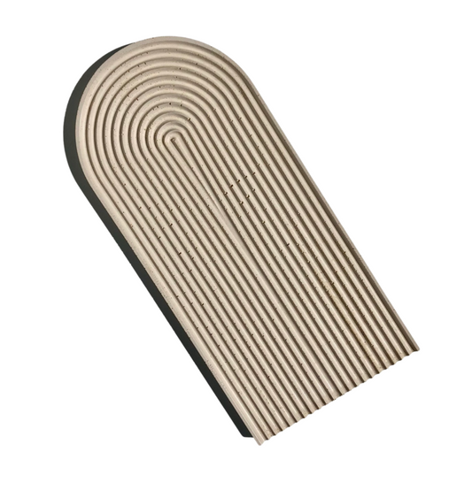 plateau decoration arc-en-ciel béton artisanal