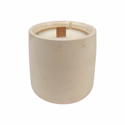 Bougie cire de soja et pot Béton. Fabriqué main en Provence.