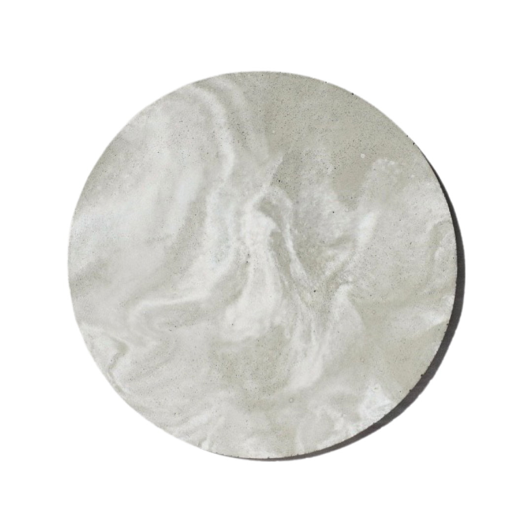 Dessous de Plat Design Marbré 18cm Blanc