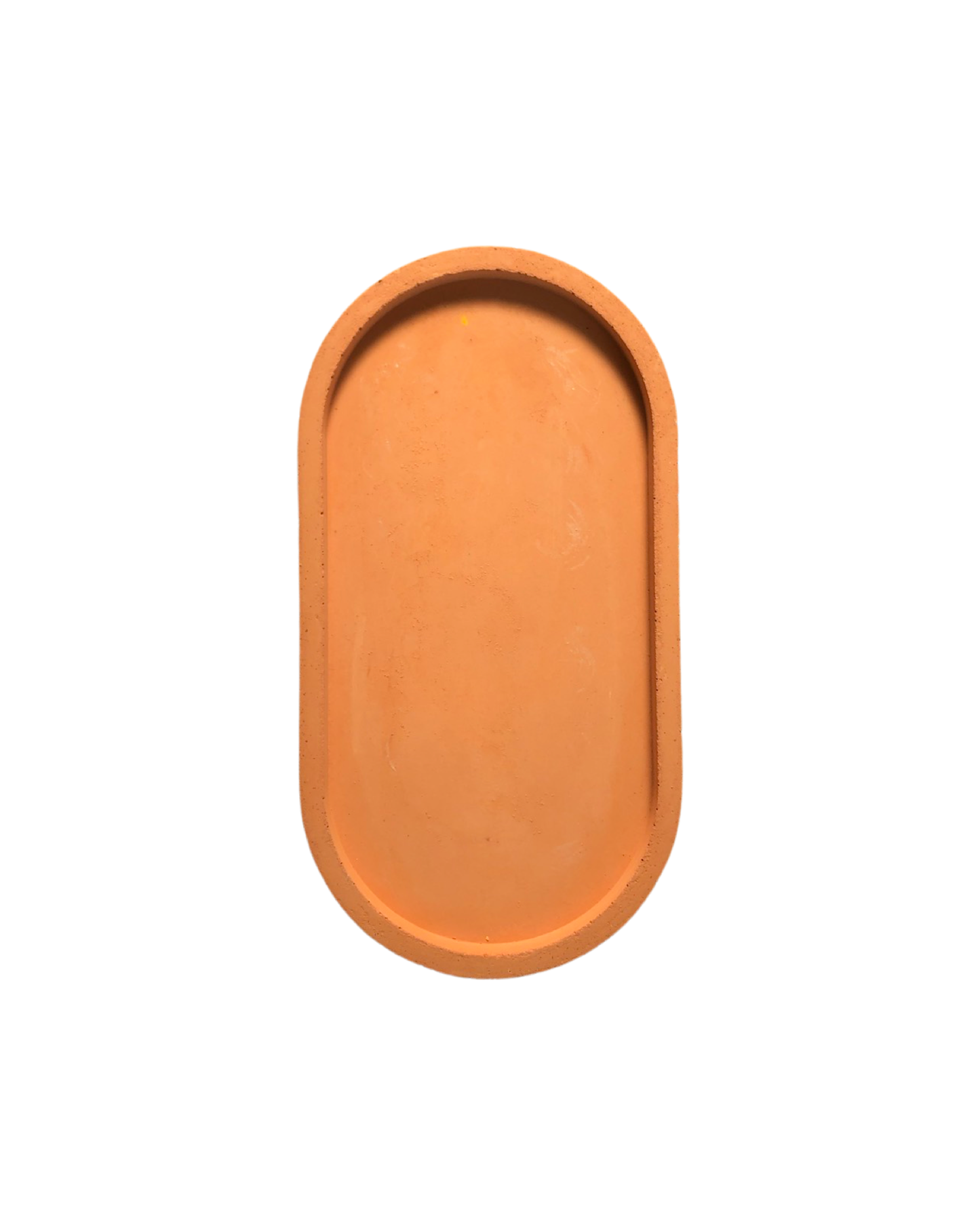 plateau décoratif béton minimaliste orange. fabriqué main en Provence
